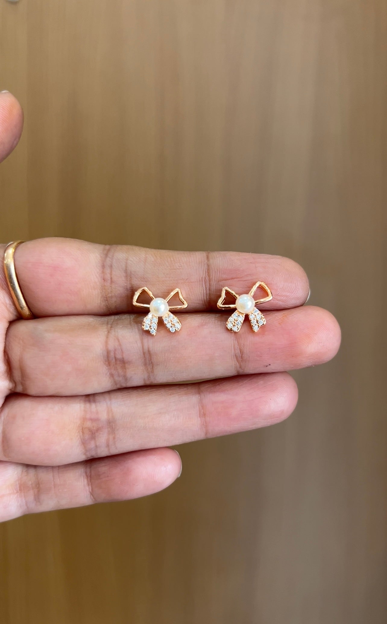 Rose gold earrings RG025