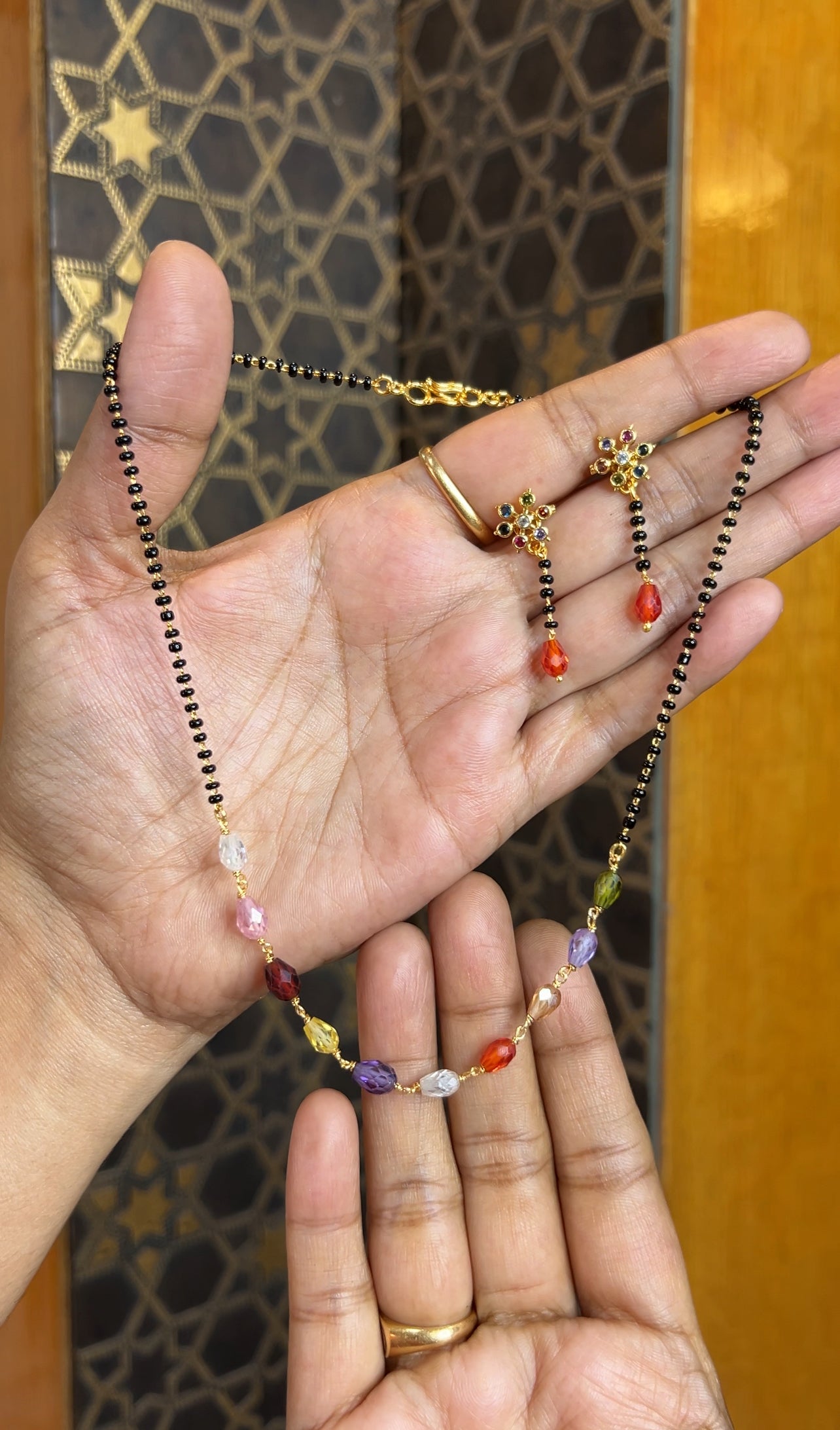 Black beads 16inches BB078