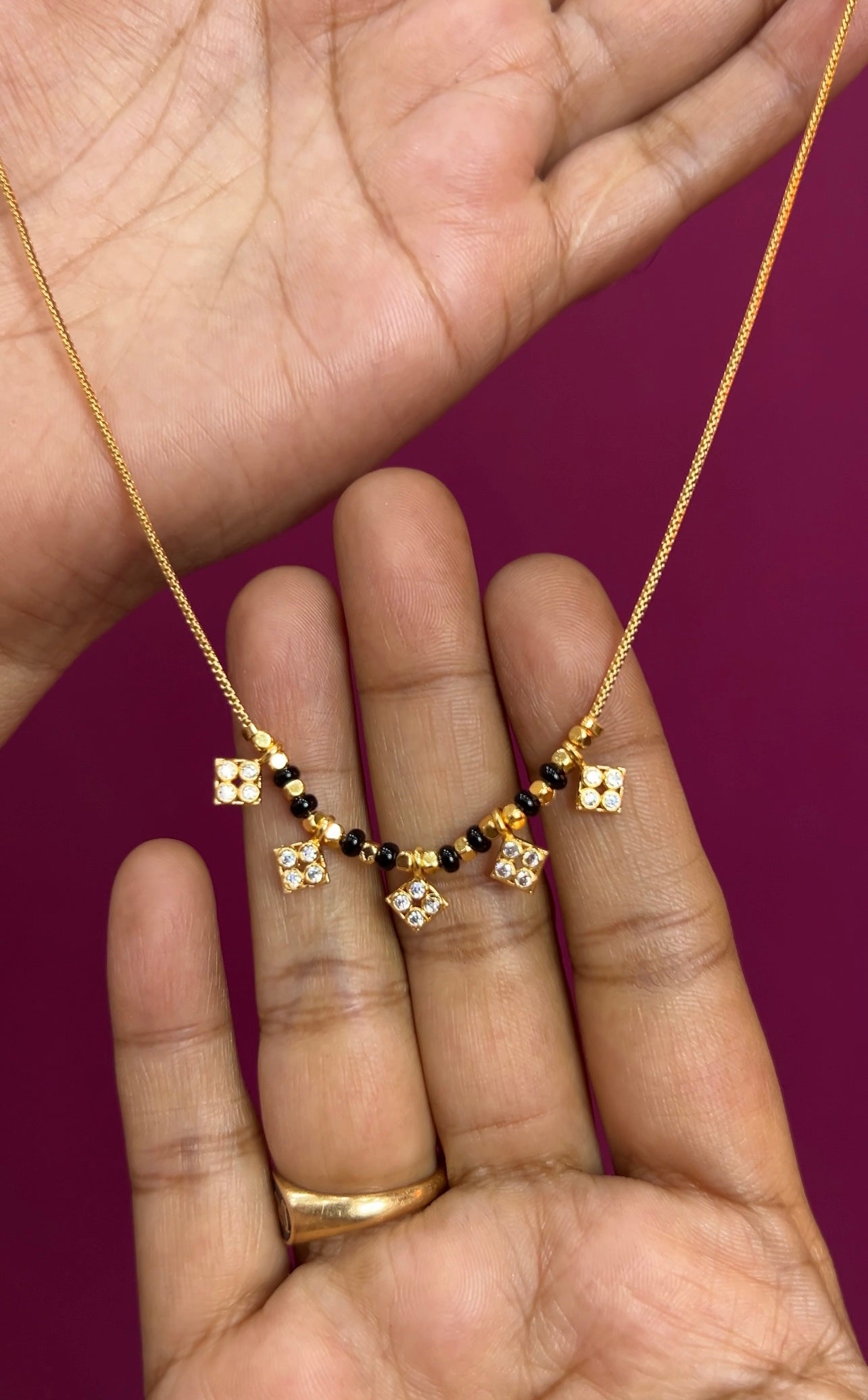 Black beads 18inches BB042