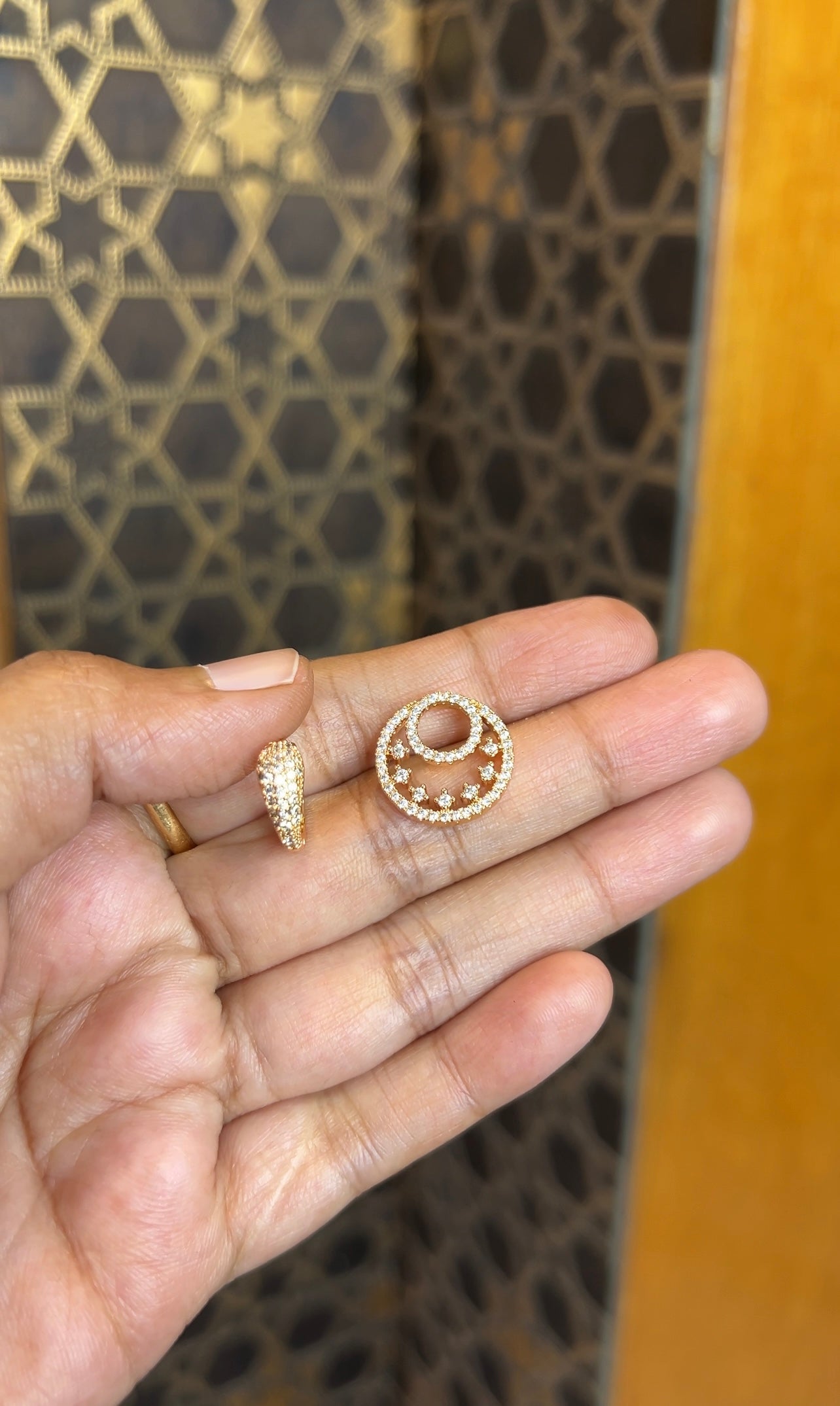 Rose gold earrings RG022