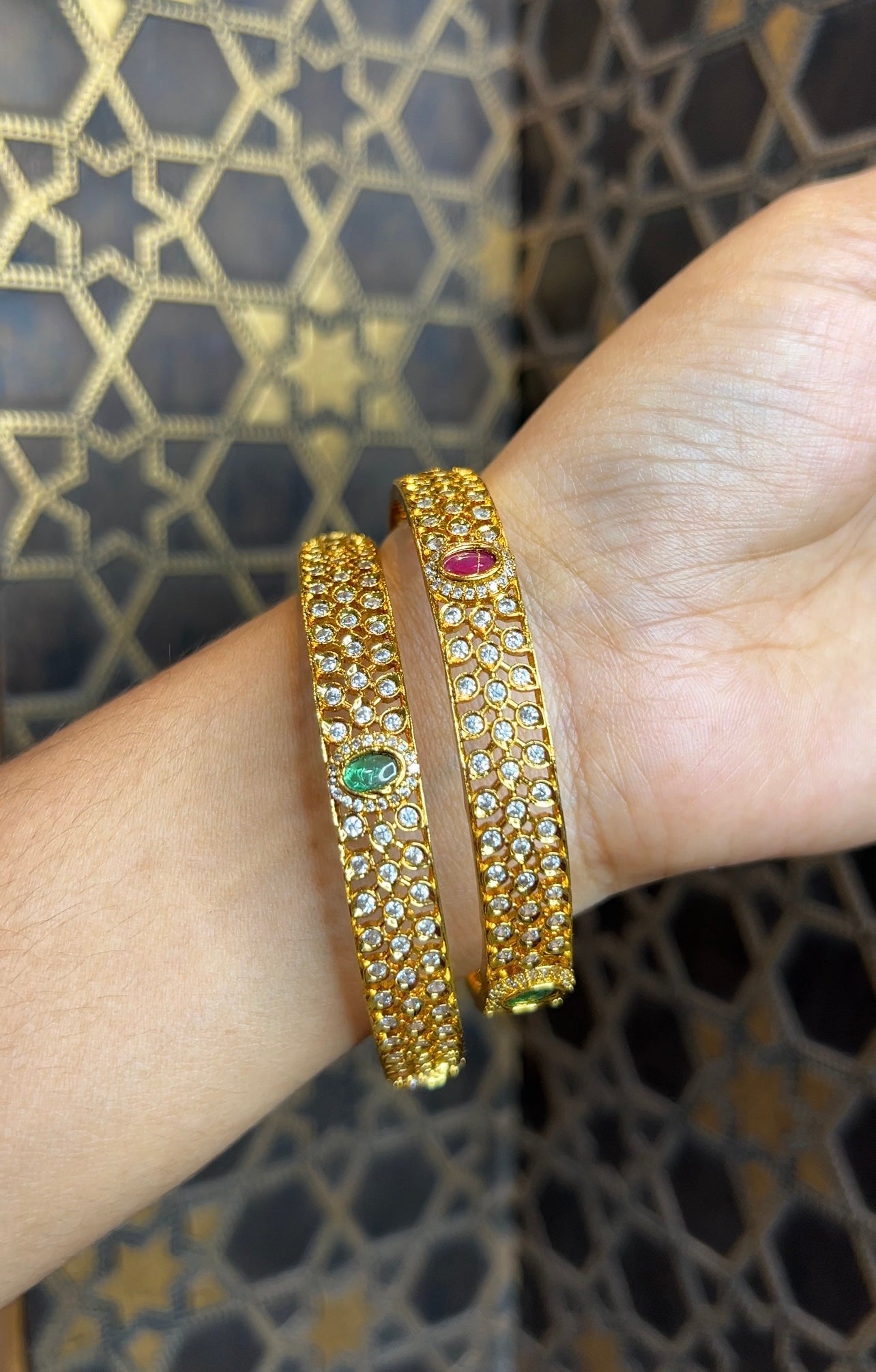 Antique finish bangles CZB005