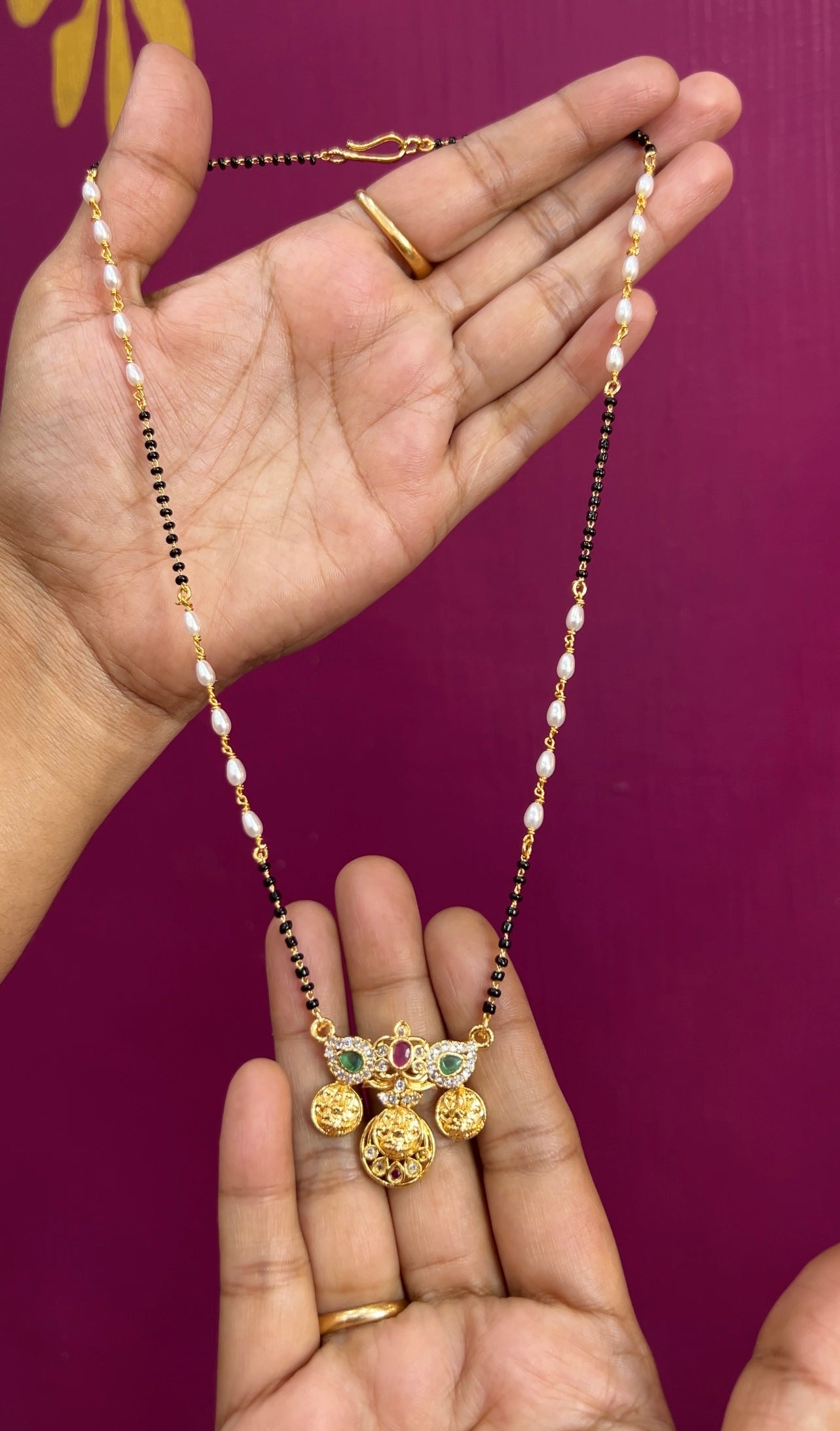 Black beads 18inches BB017