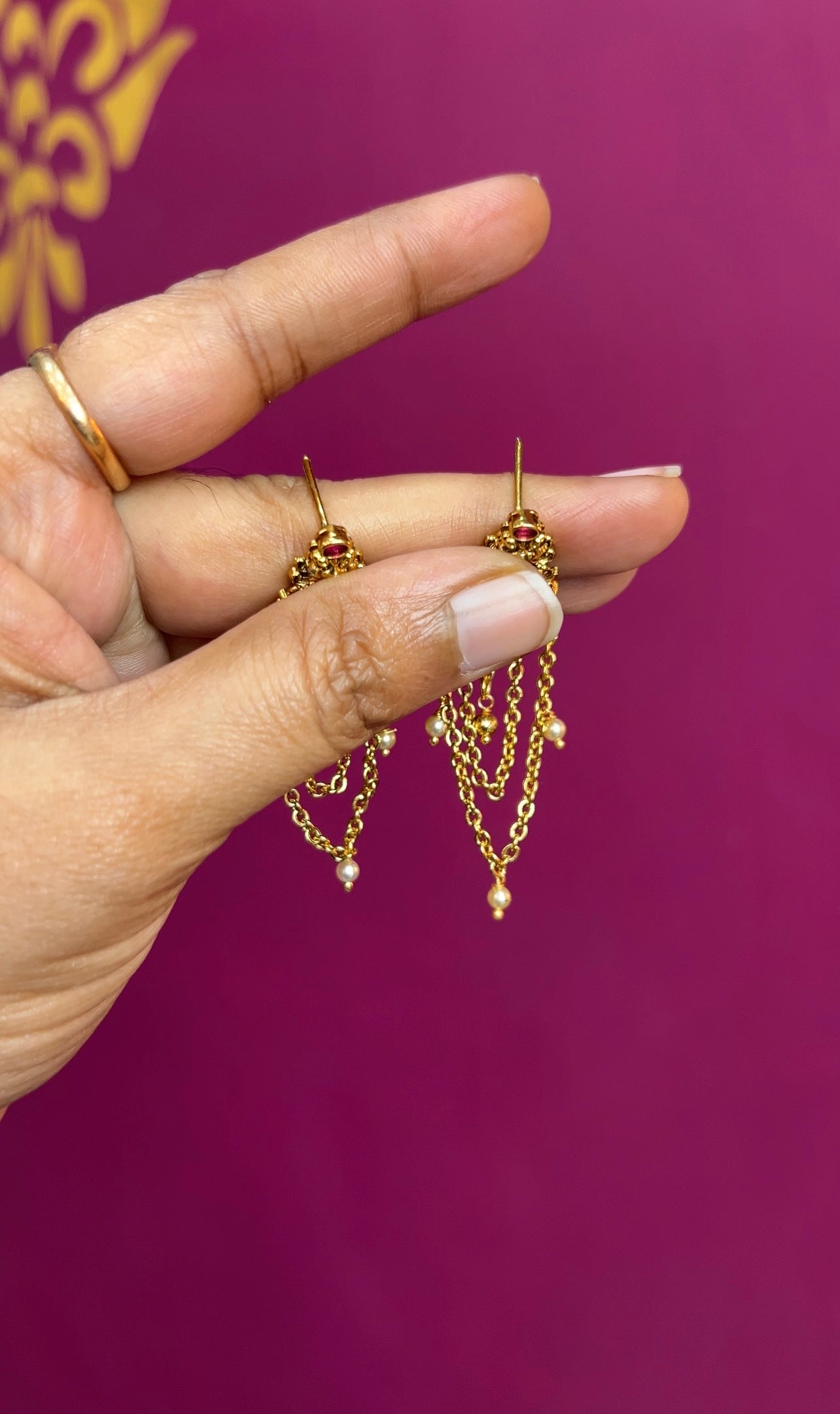 Antique finish Earrings ER115