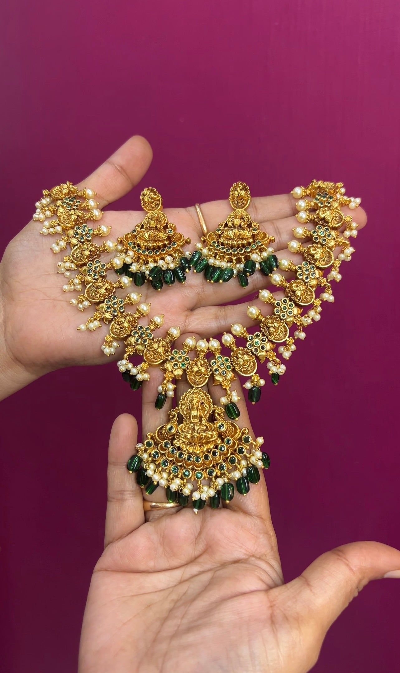 Antique finish necklace NK075