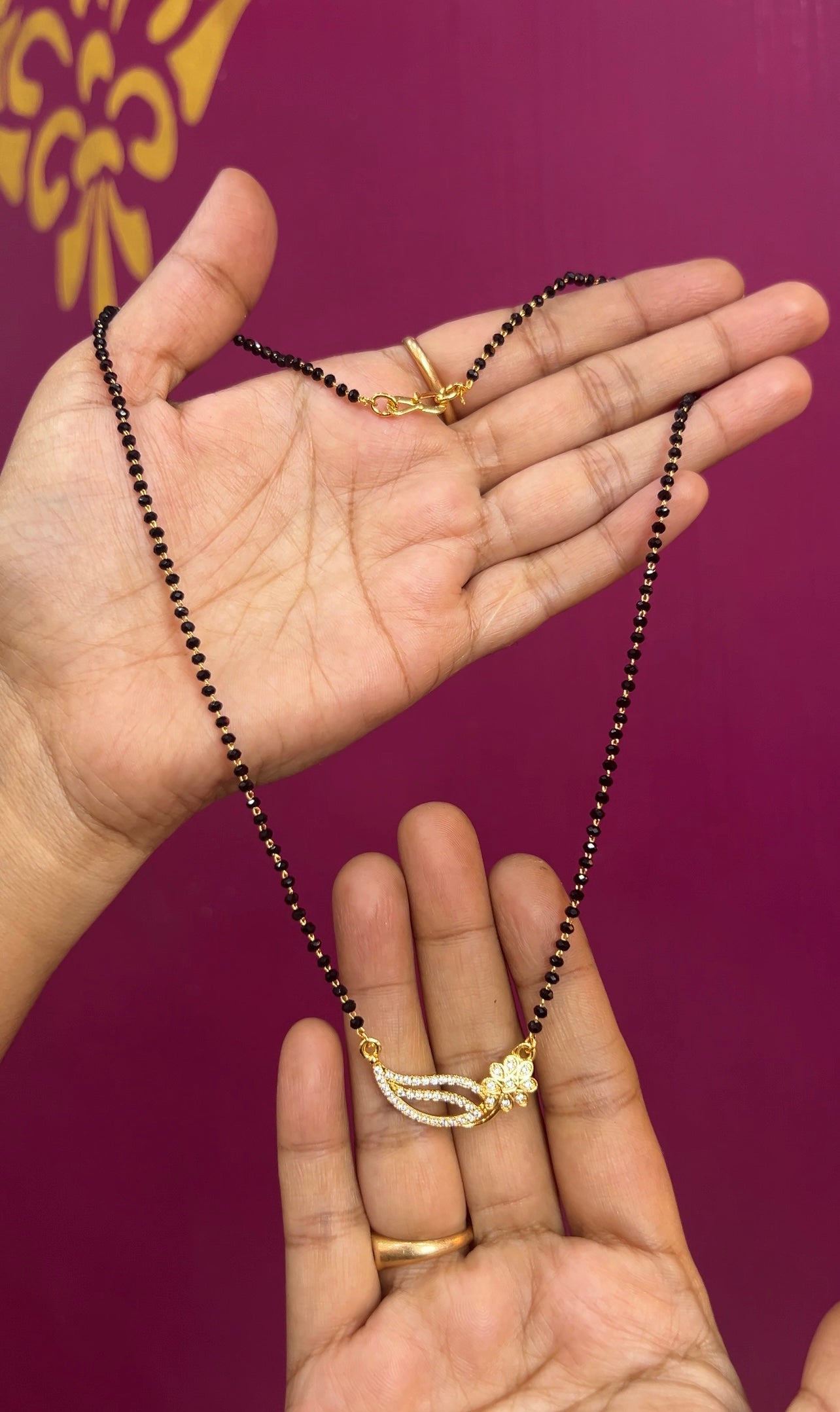 Black beads 18inches BB041