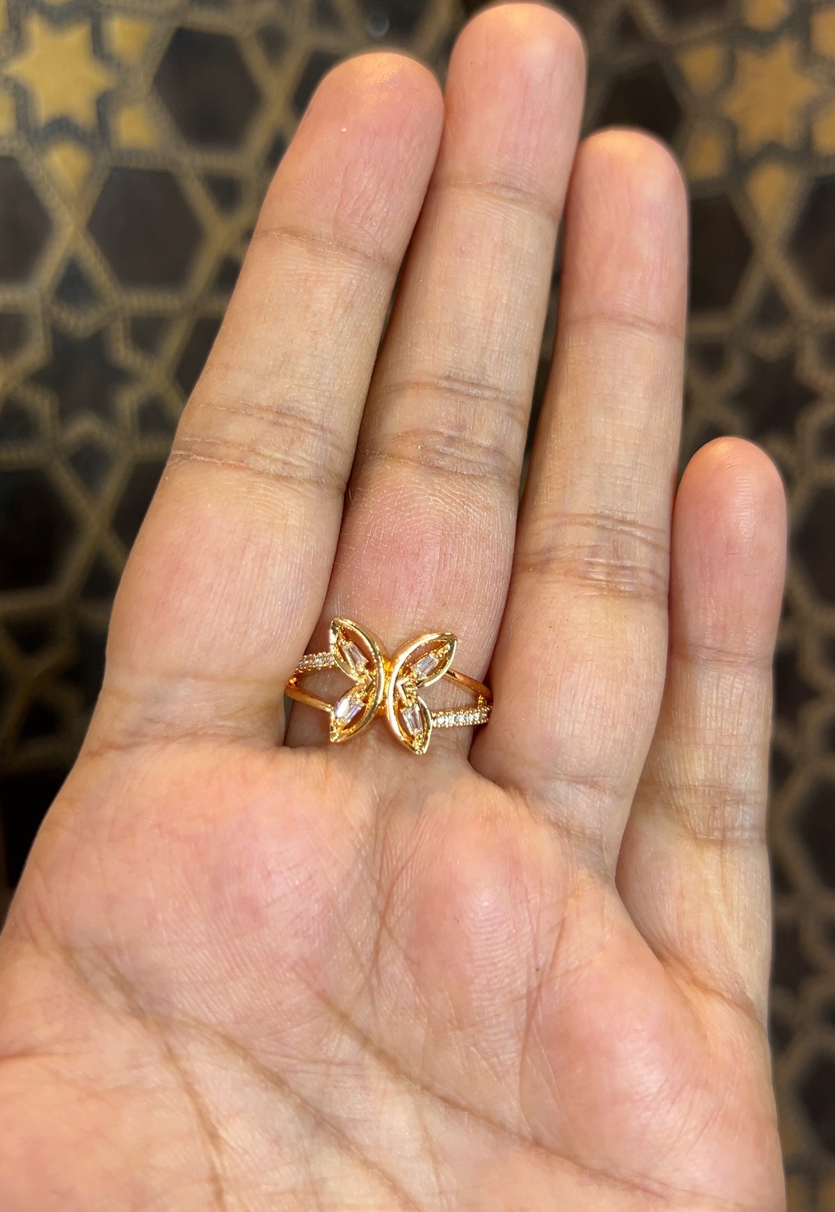 Rose gold adjustable ring RGFR005