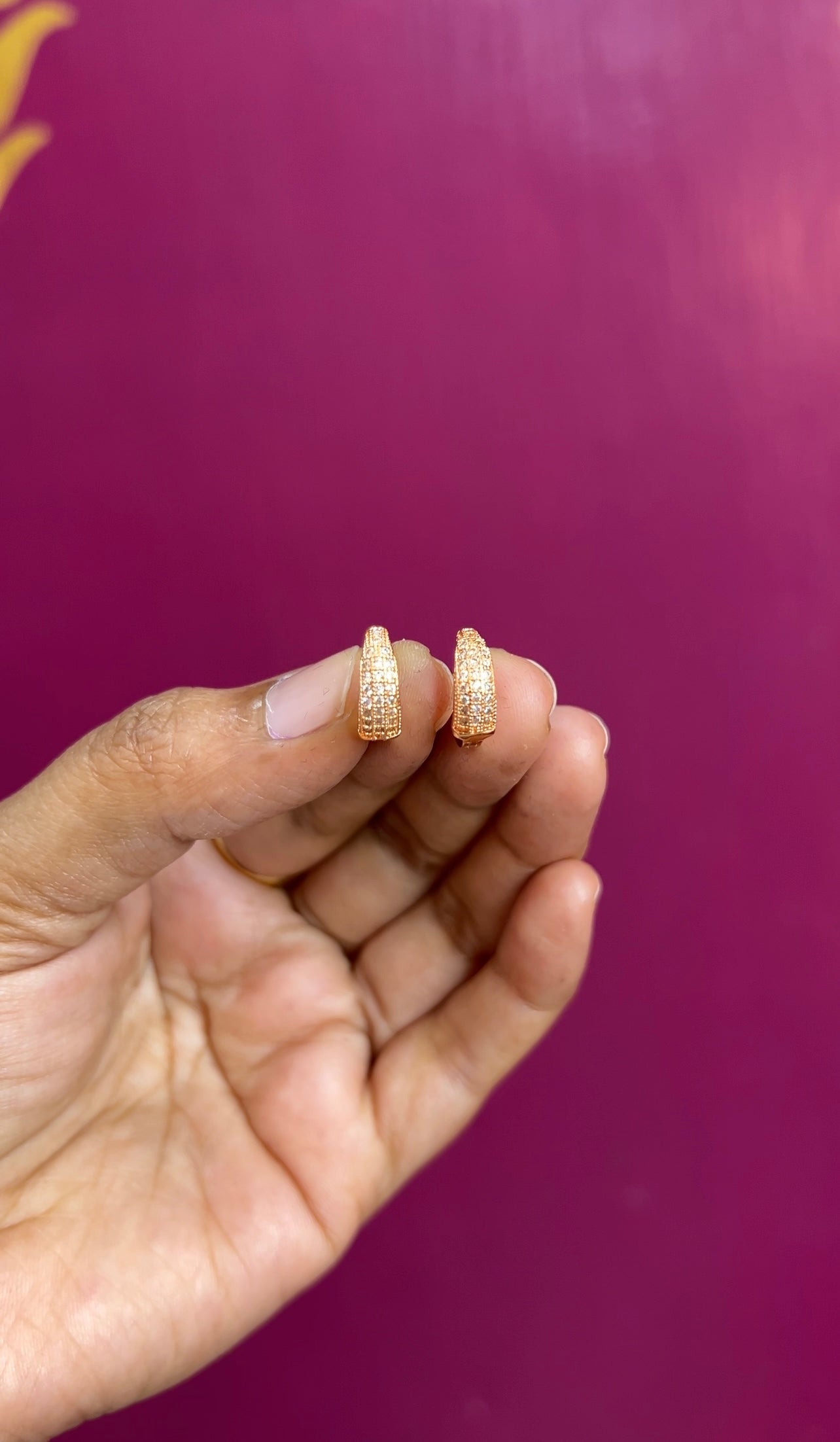 Rose gold earrings RG019