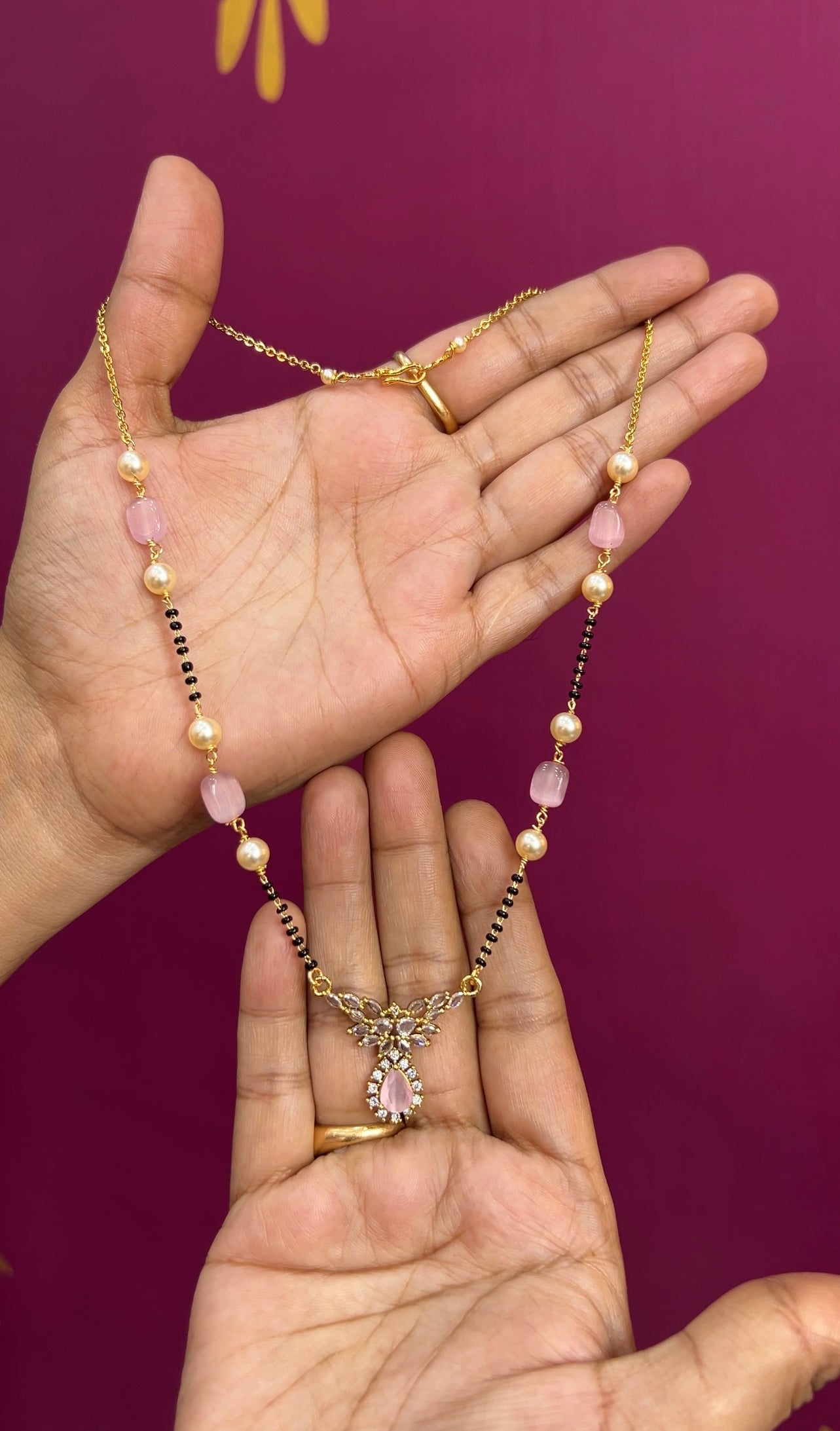 Black beads 16inches BB046