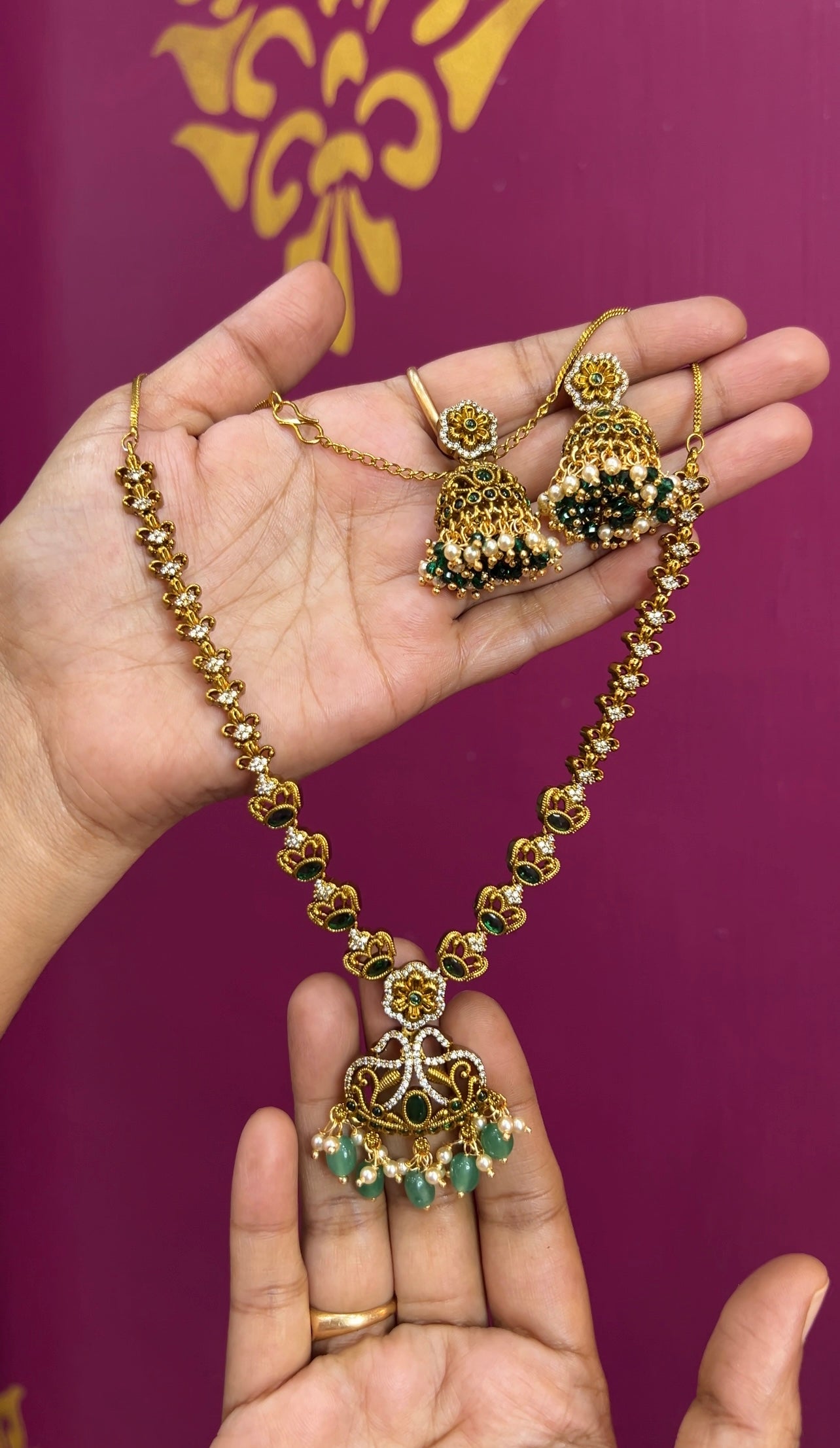 Antique finish necklace