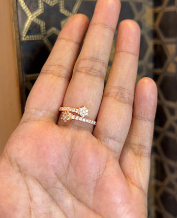 Rose gold adjustable ring RGFR002