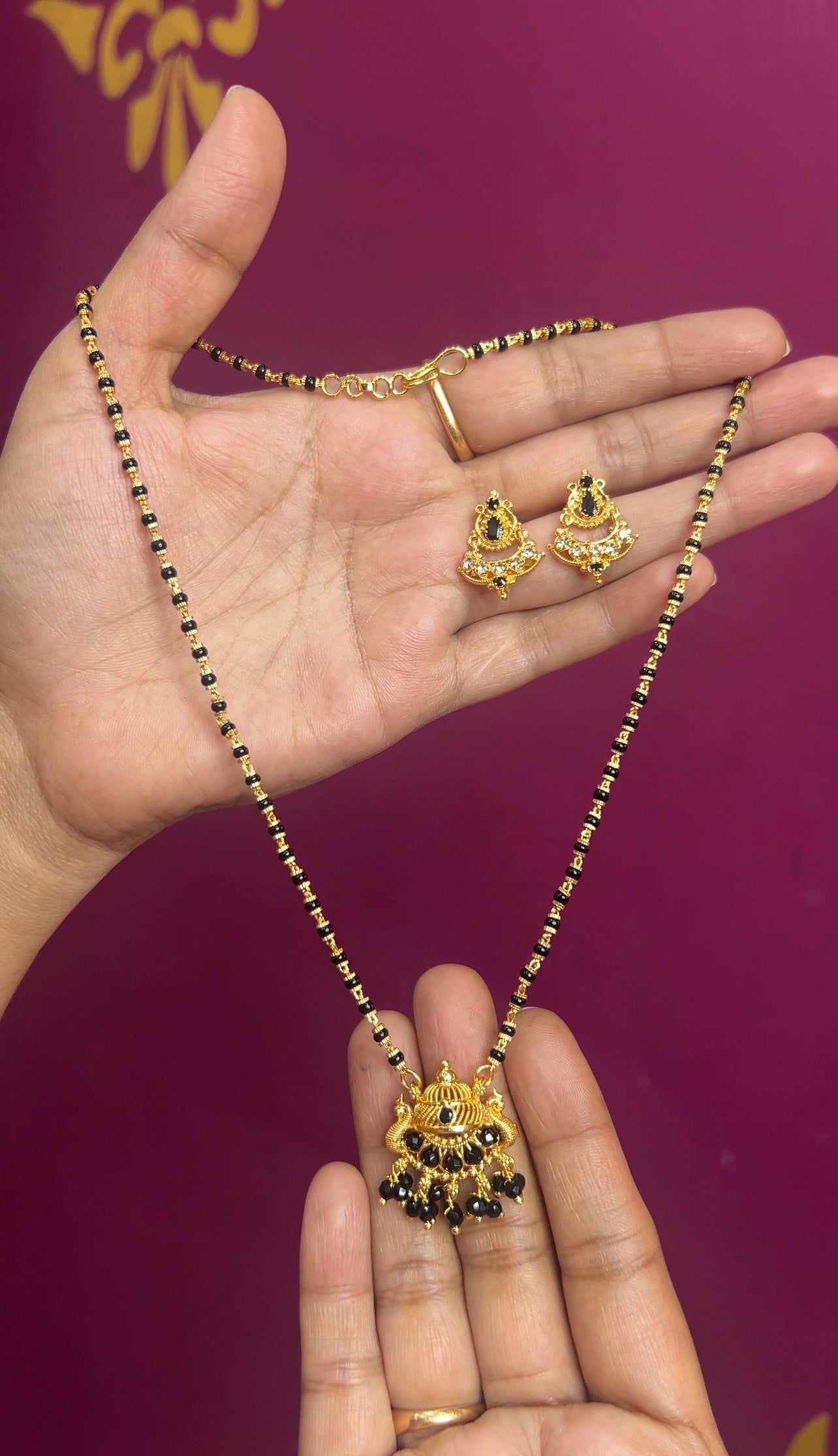 Black beads 18inches BB067