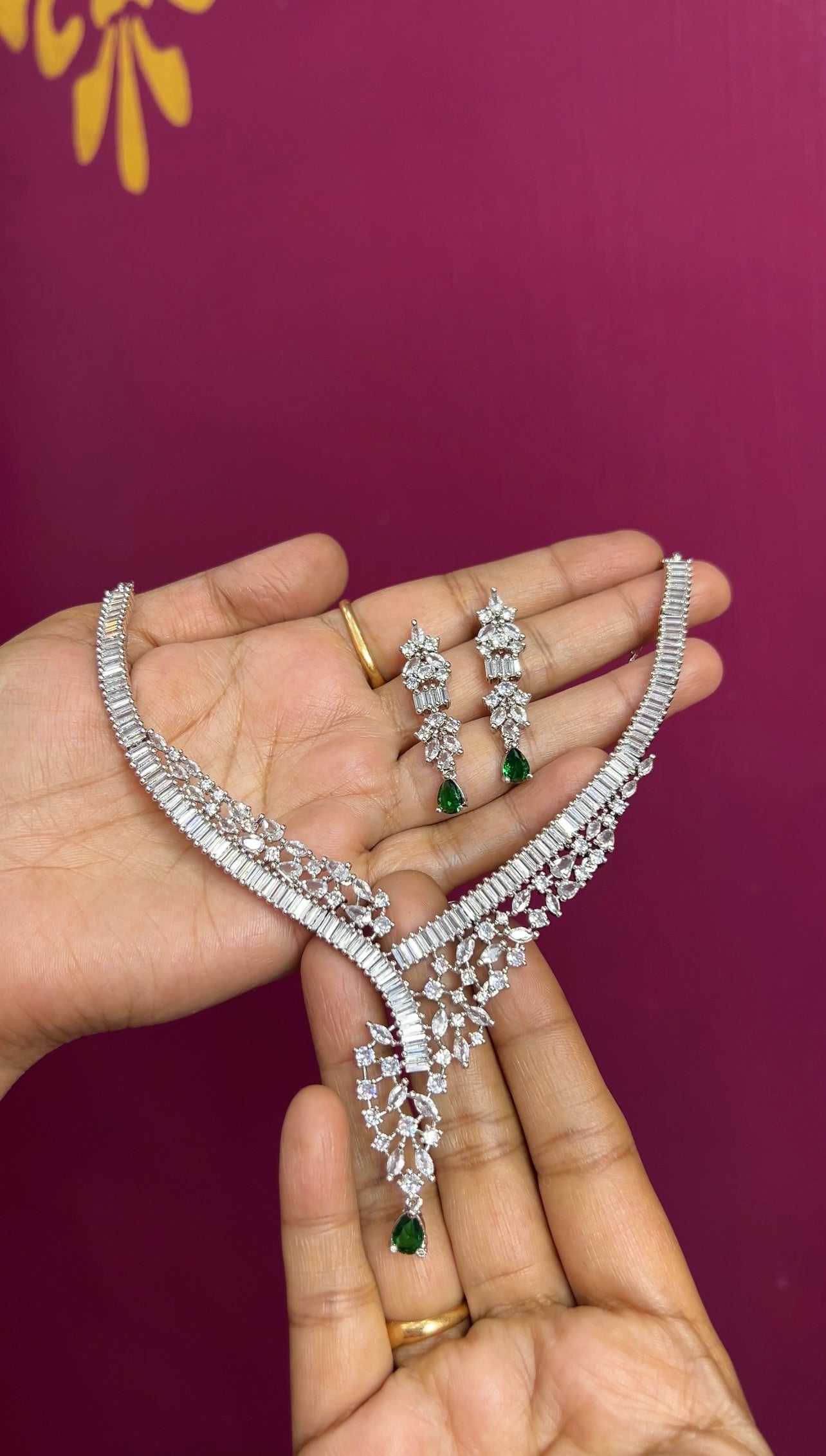 Rhodium necklace RHNK002