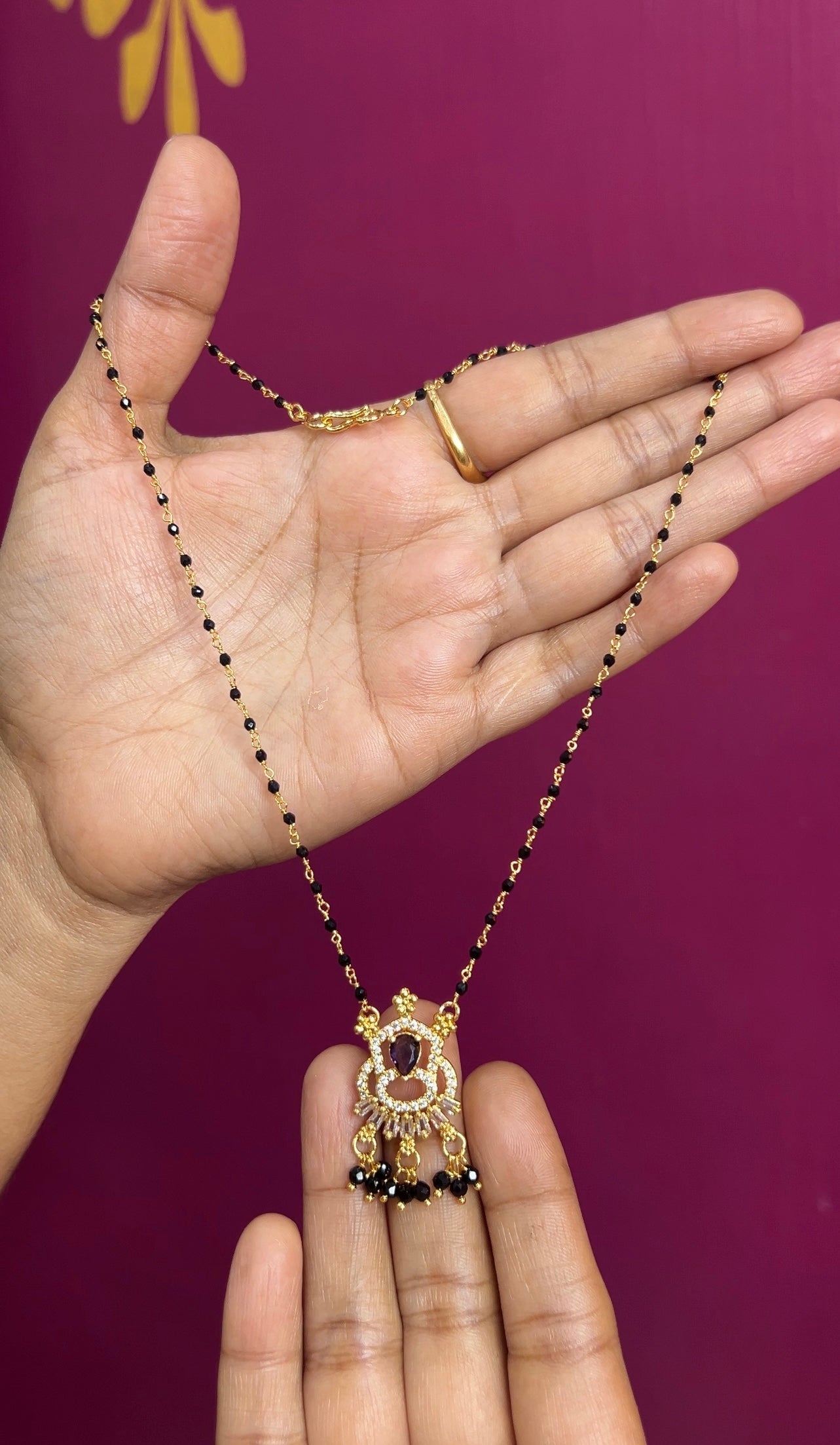 Black beads 16inches BB069