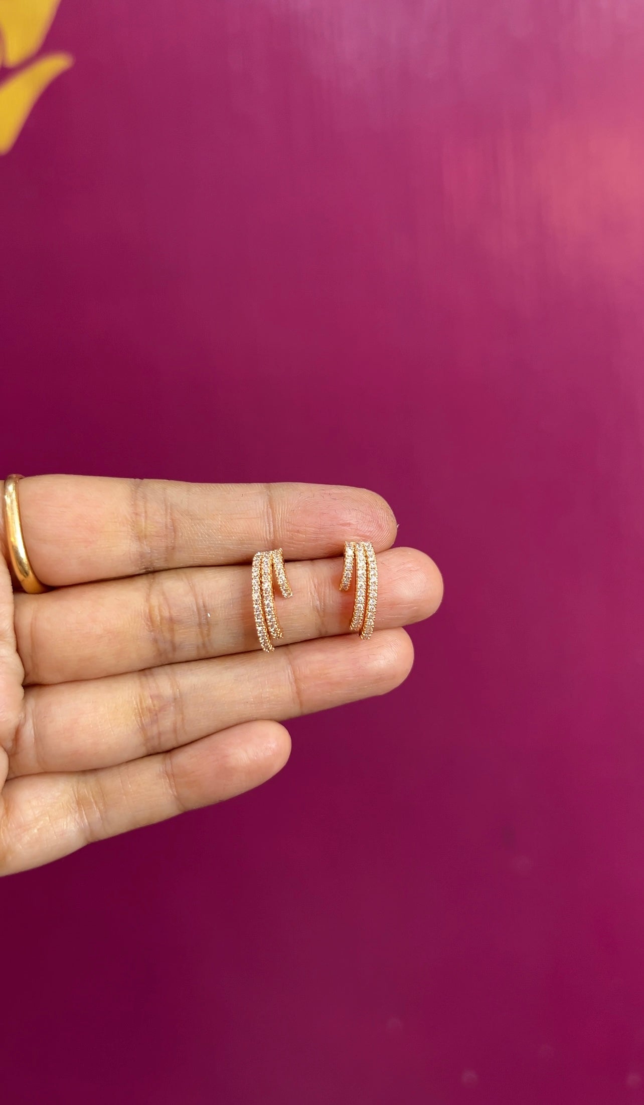 Rose gold earrings RG018