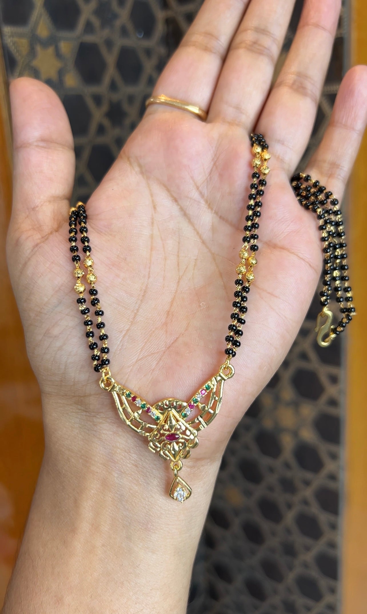 Black beads 18inches BB091