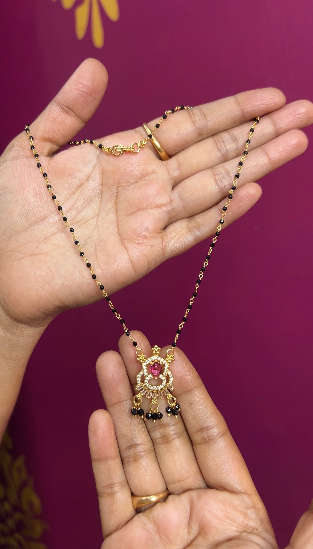 Black beads 16inches BB069