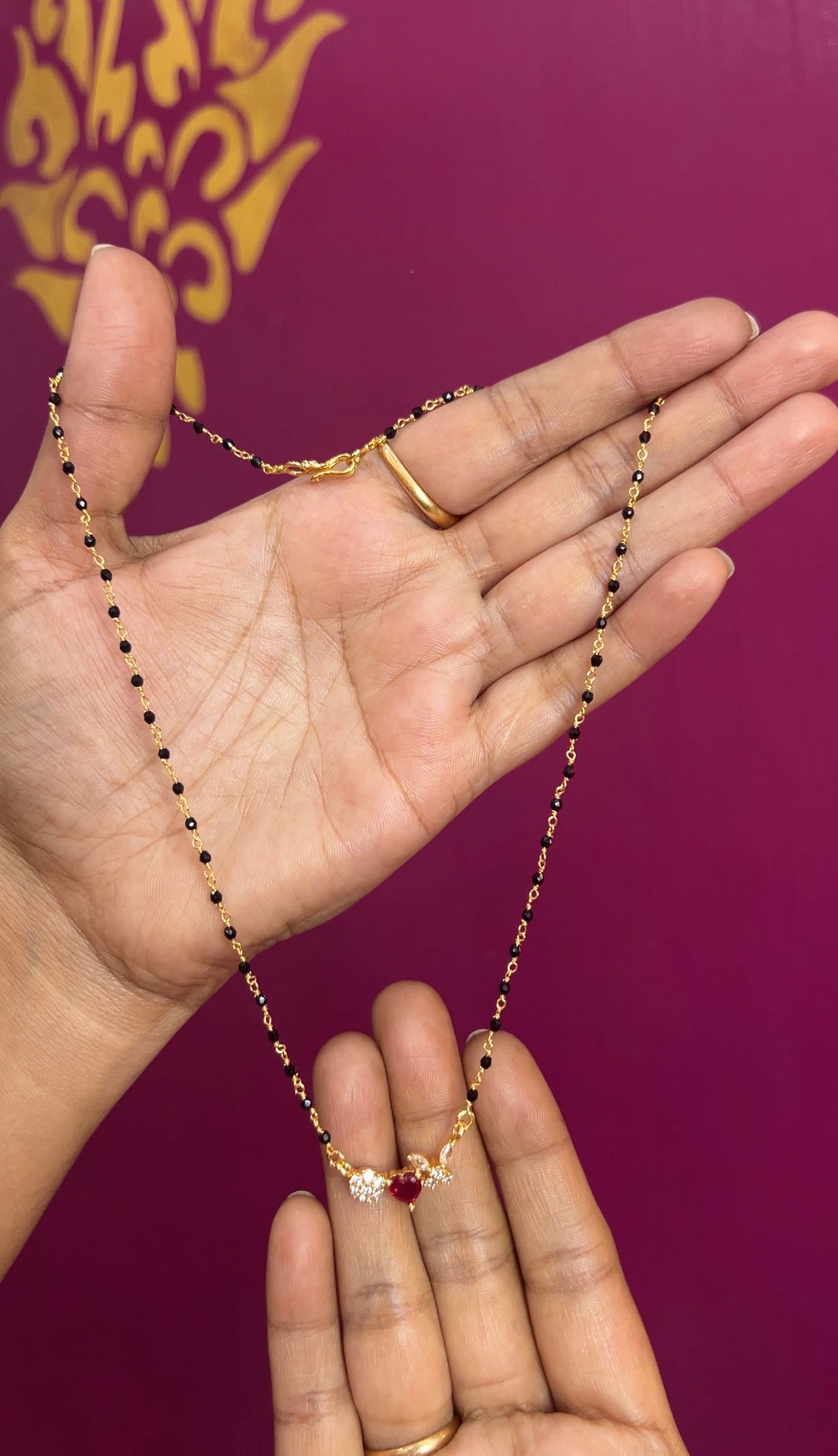 Black beads 16inches BB050