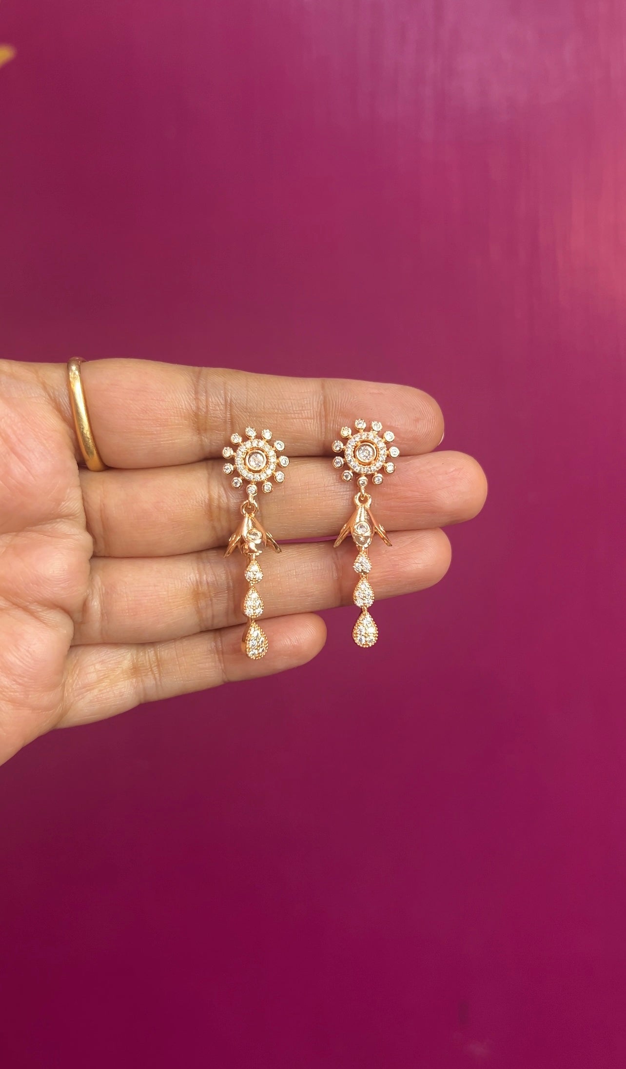 Rose gold earrings RG017