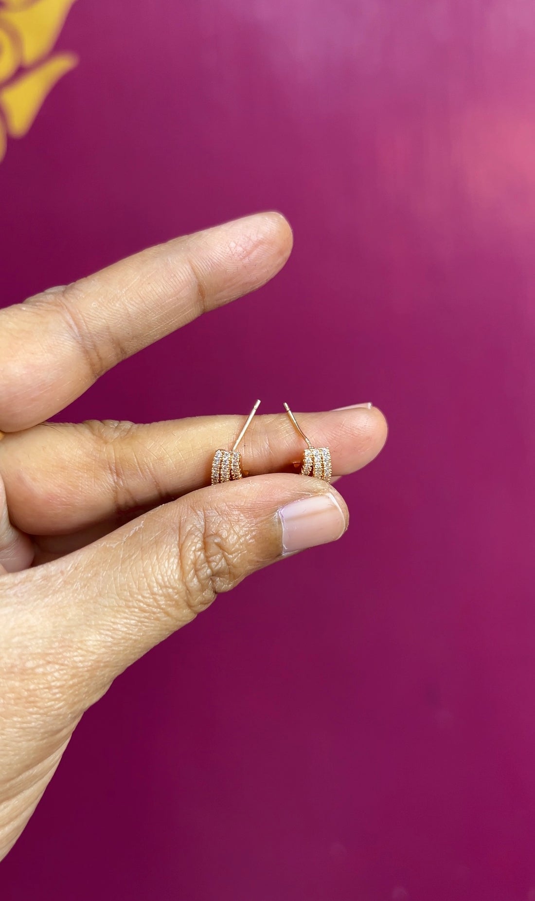 Rose gold earrings RG018