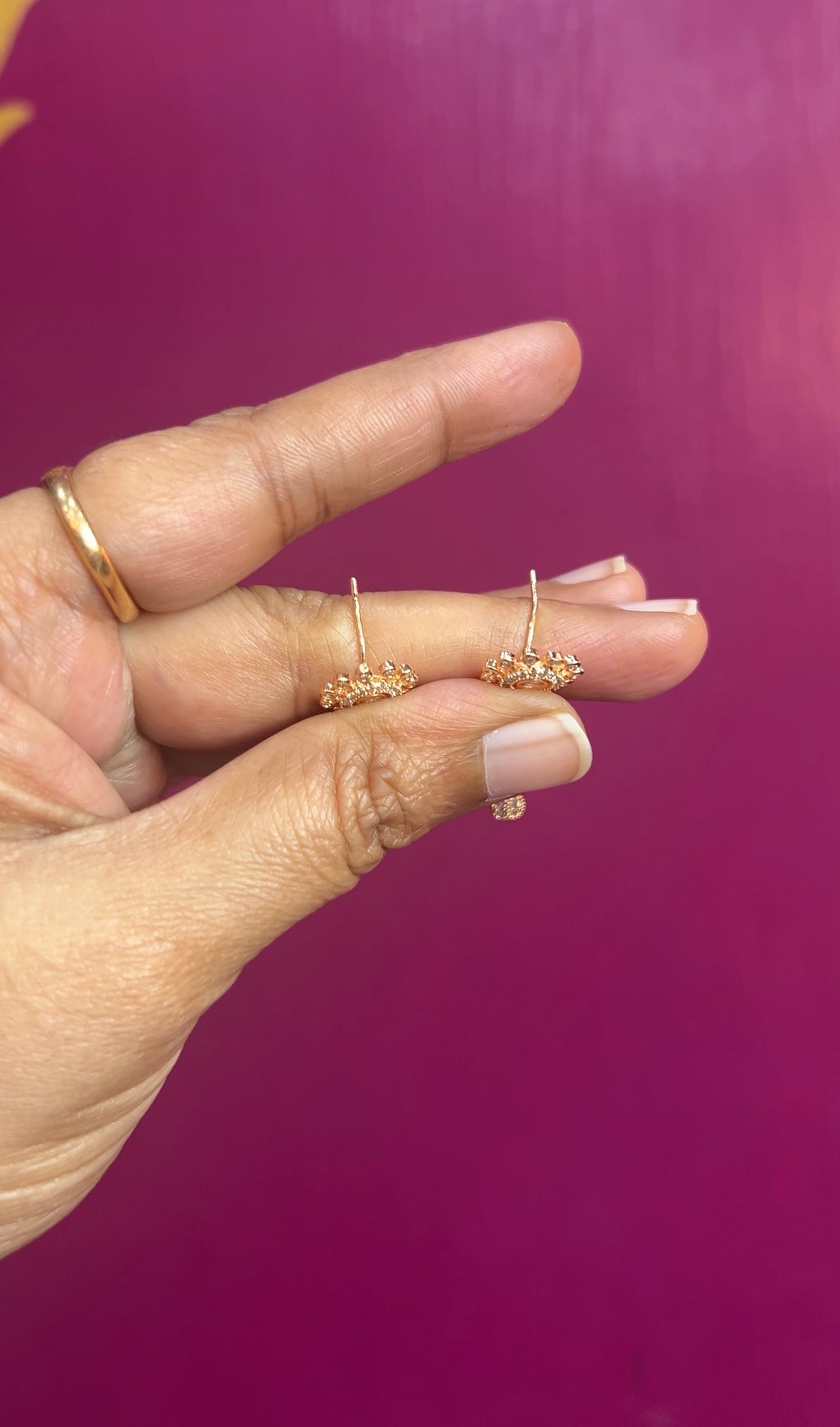 Rose gold earrings RG017