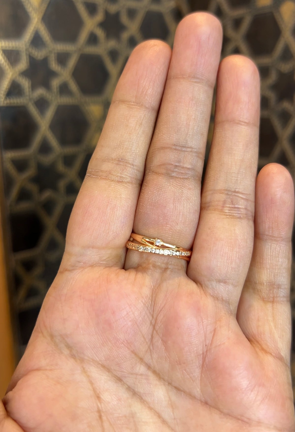 Rose gold adjustable ring RGFR004
