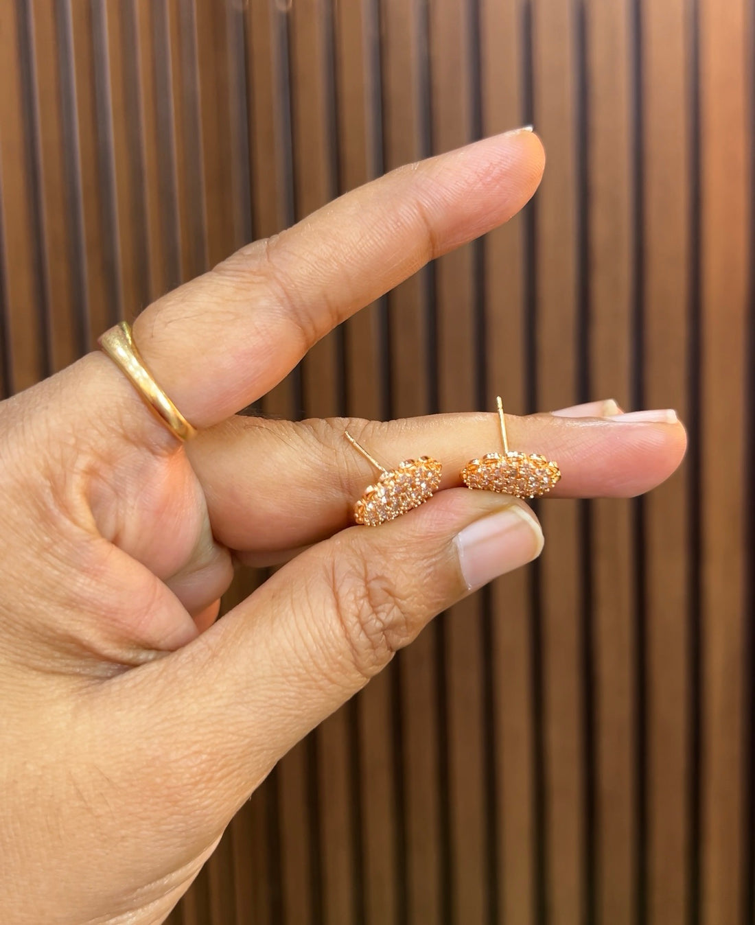 Rose gold earrings