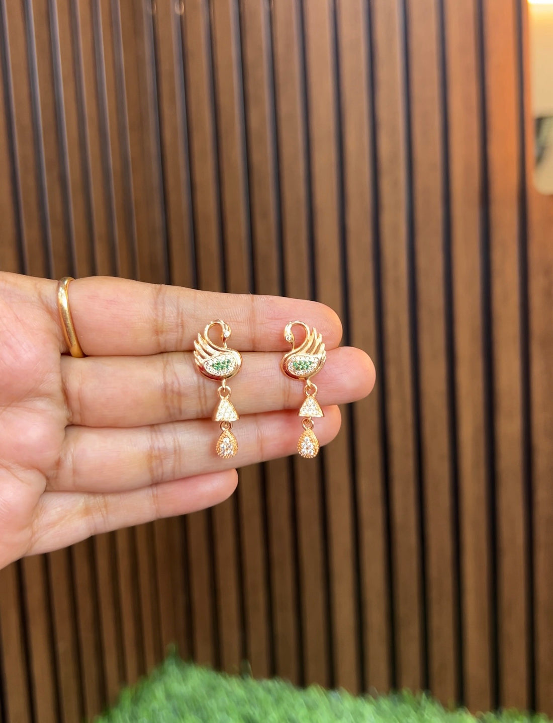 Rose gold earrings