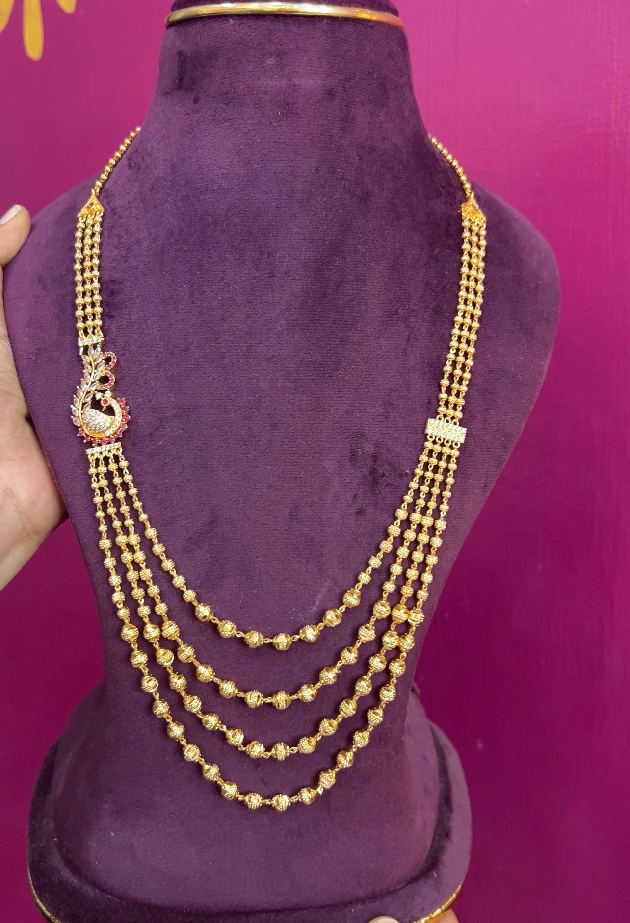 Gold plated layered chain