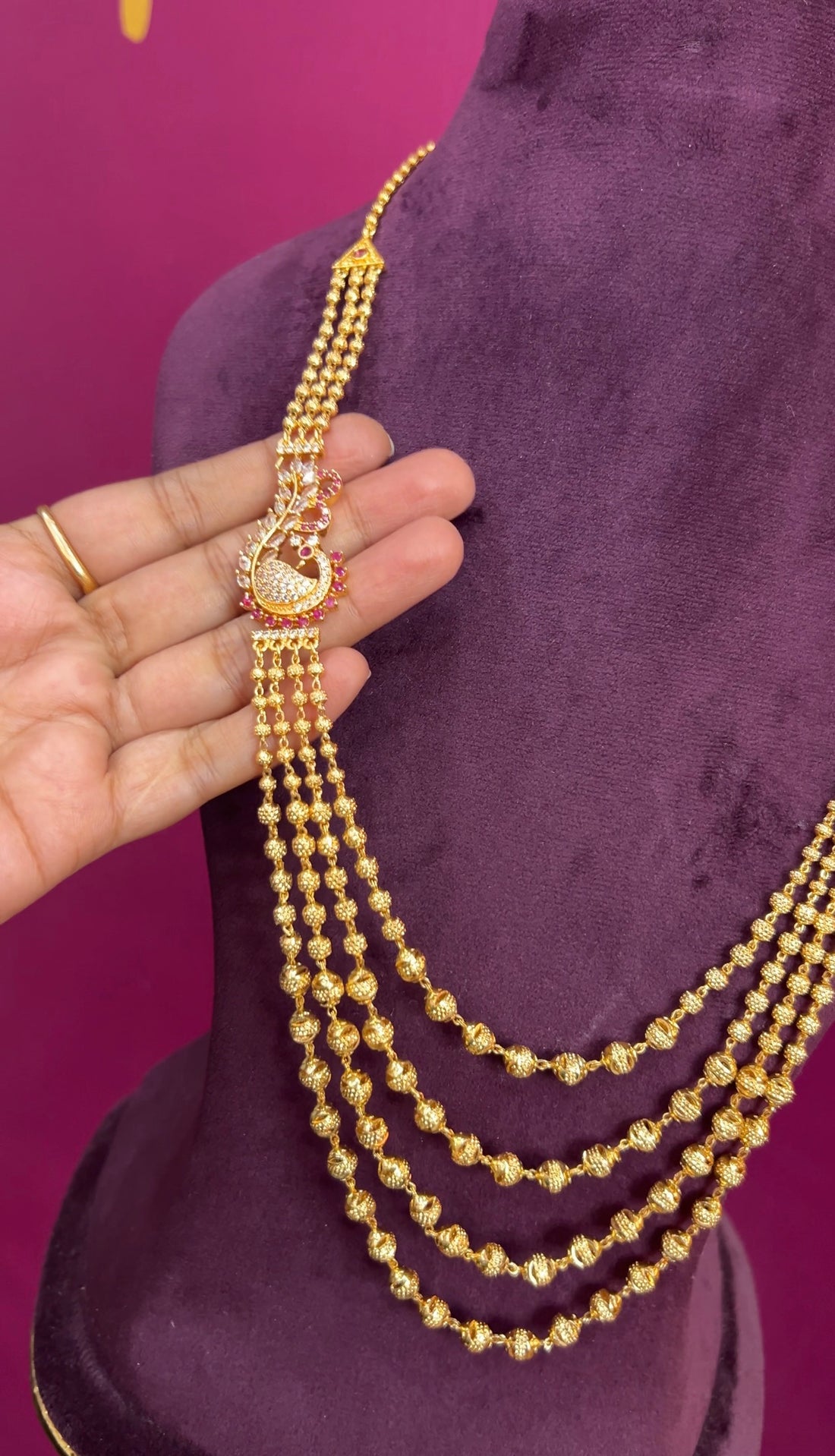 Gold plated layered chain