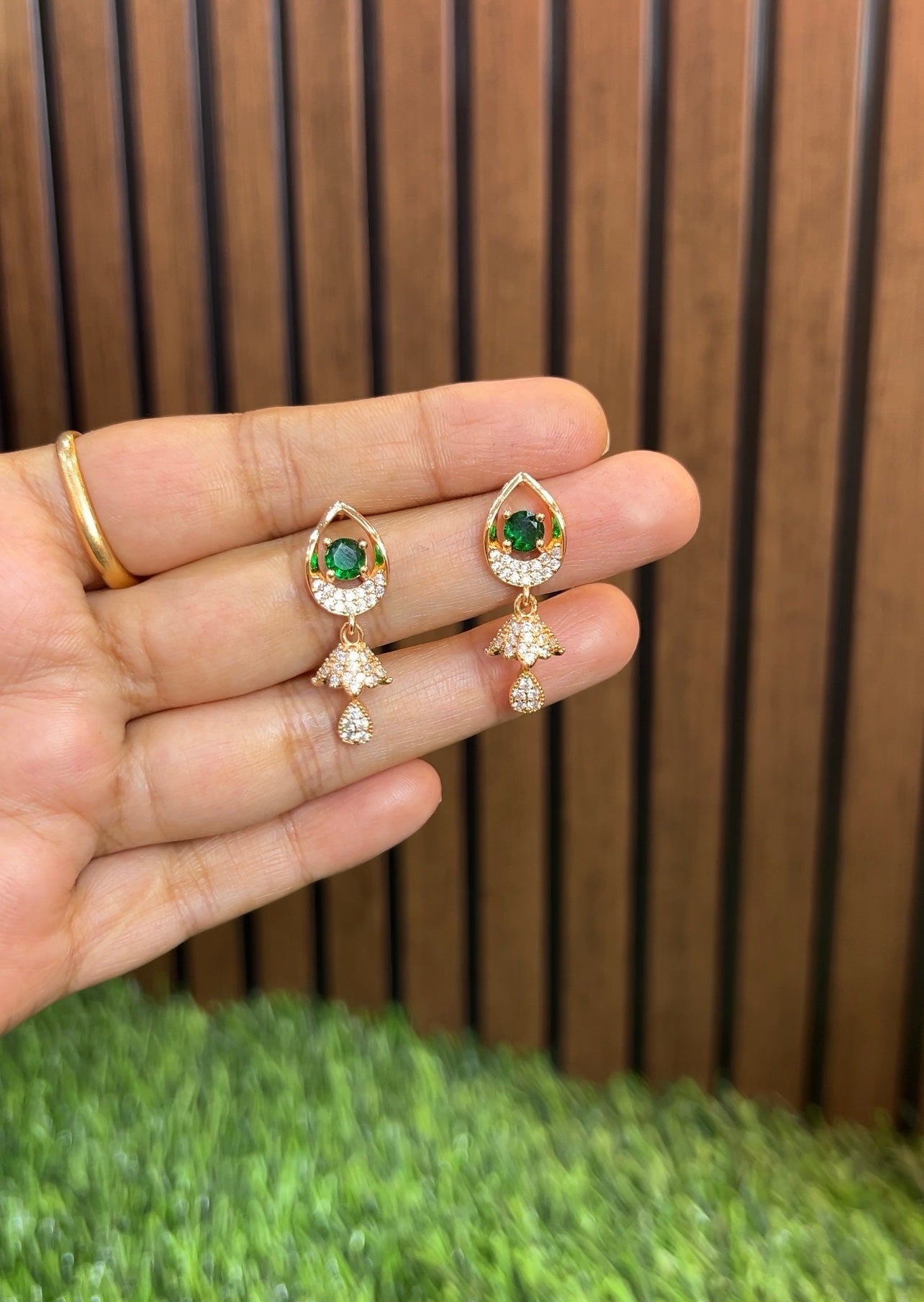 Rose gold earrings