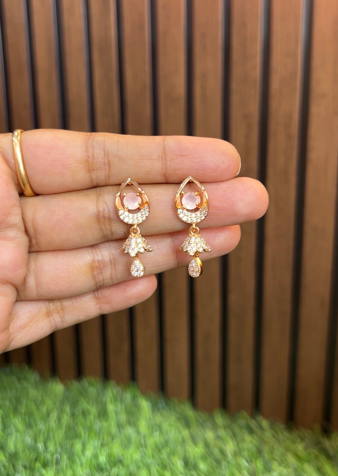 Rose gold earrings