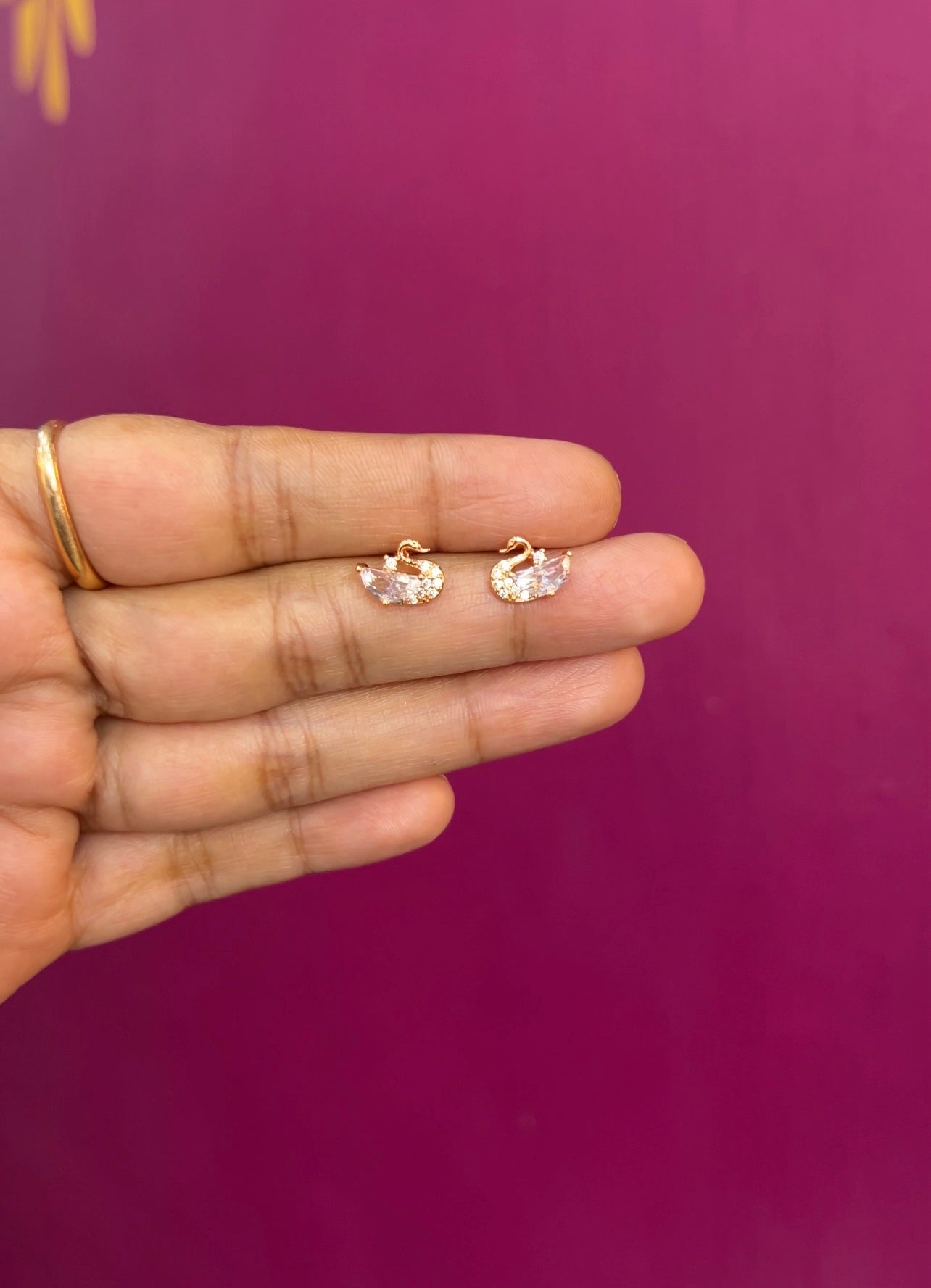 Rose gold earrings