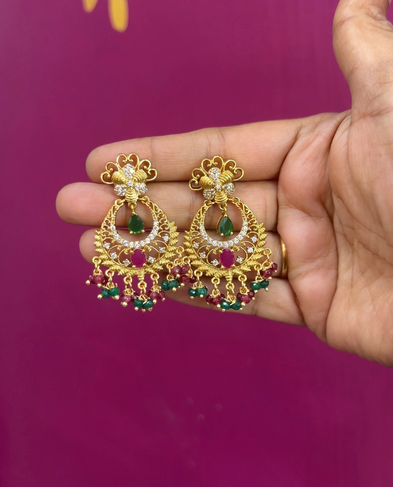 Chandbali earrings