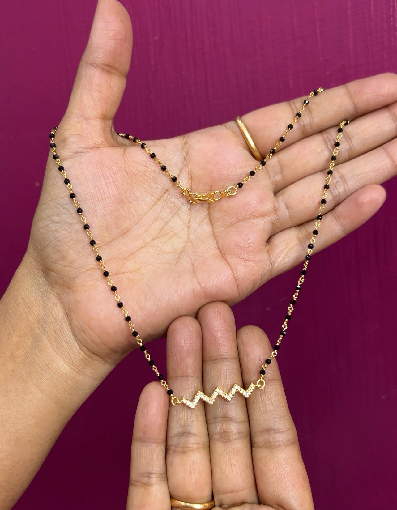 Black beads 16inches BB002