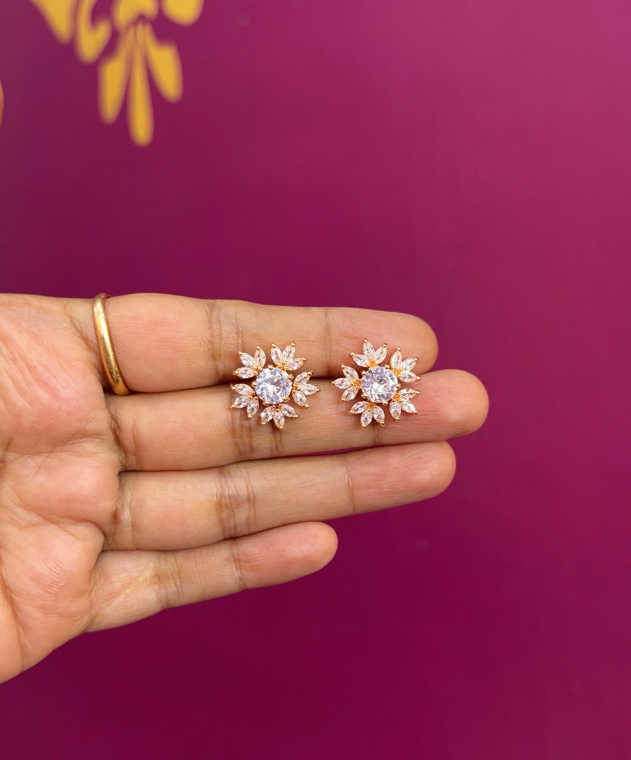 Rose gold earrings RG008