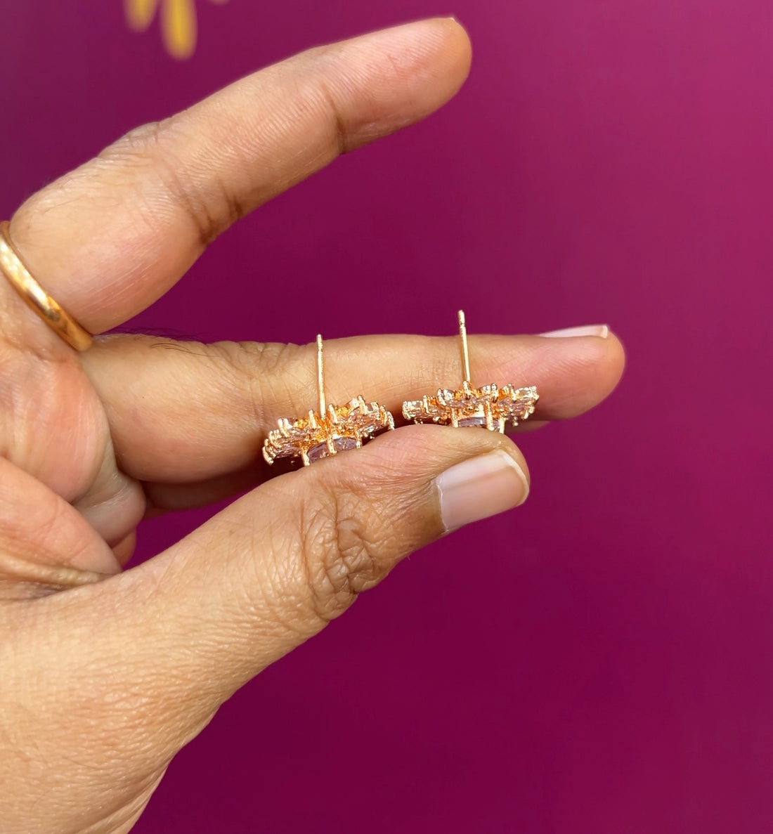 Rose gold earrings RG008