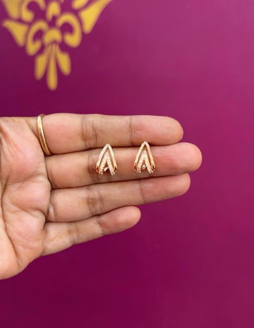 Rose gold earrings RG009