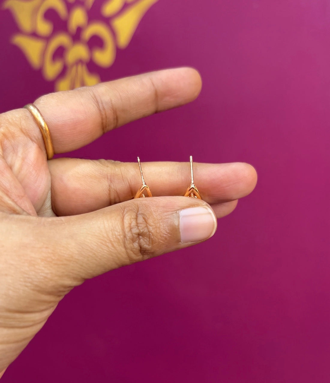 Rose gold earrings RG009