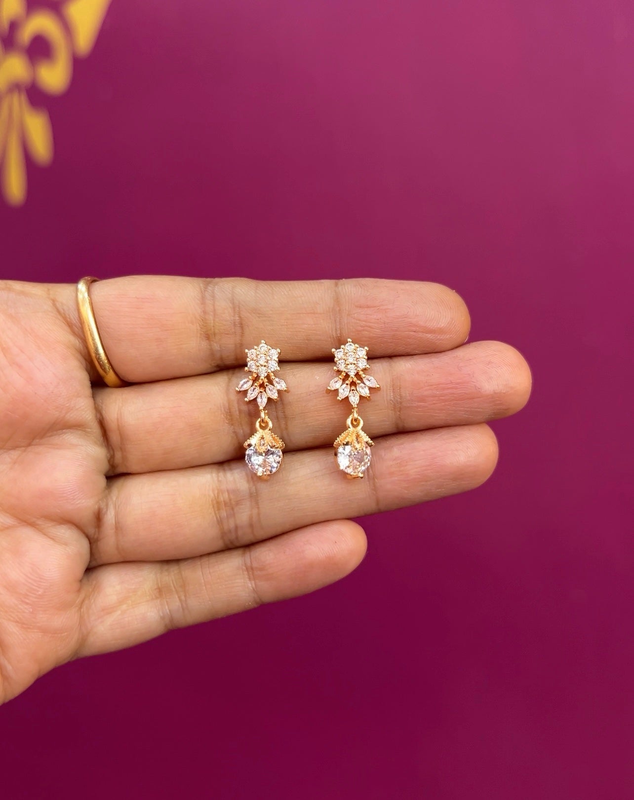 Rose gold earrings RG010