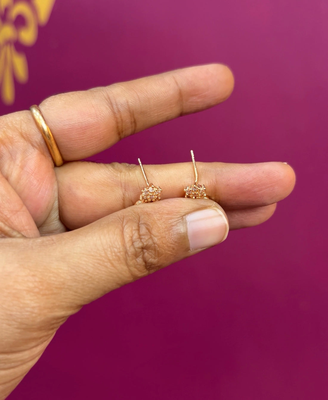 Rose gold earrings RG010