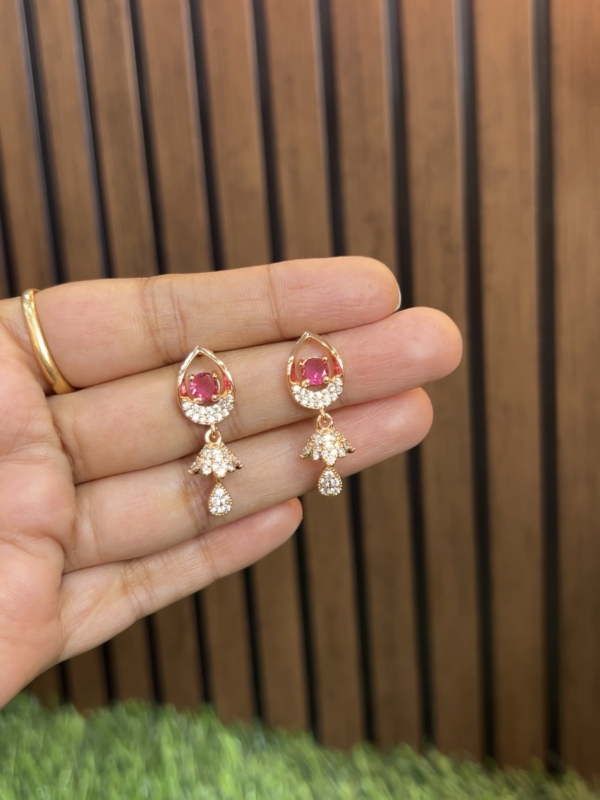 Rose gold earrings