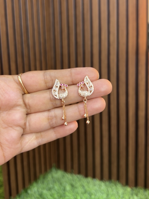 Rose gold earrings